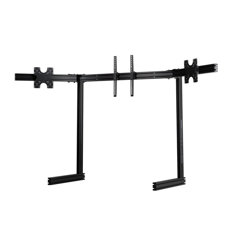 NEXT LEVEL RACING ELITE FREESTANDING COMPLETE TRIPLE MONITOR STAND - BLACK